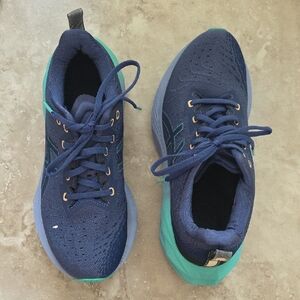 Navy and Teal Athletic Sneakers